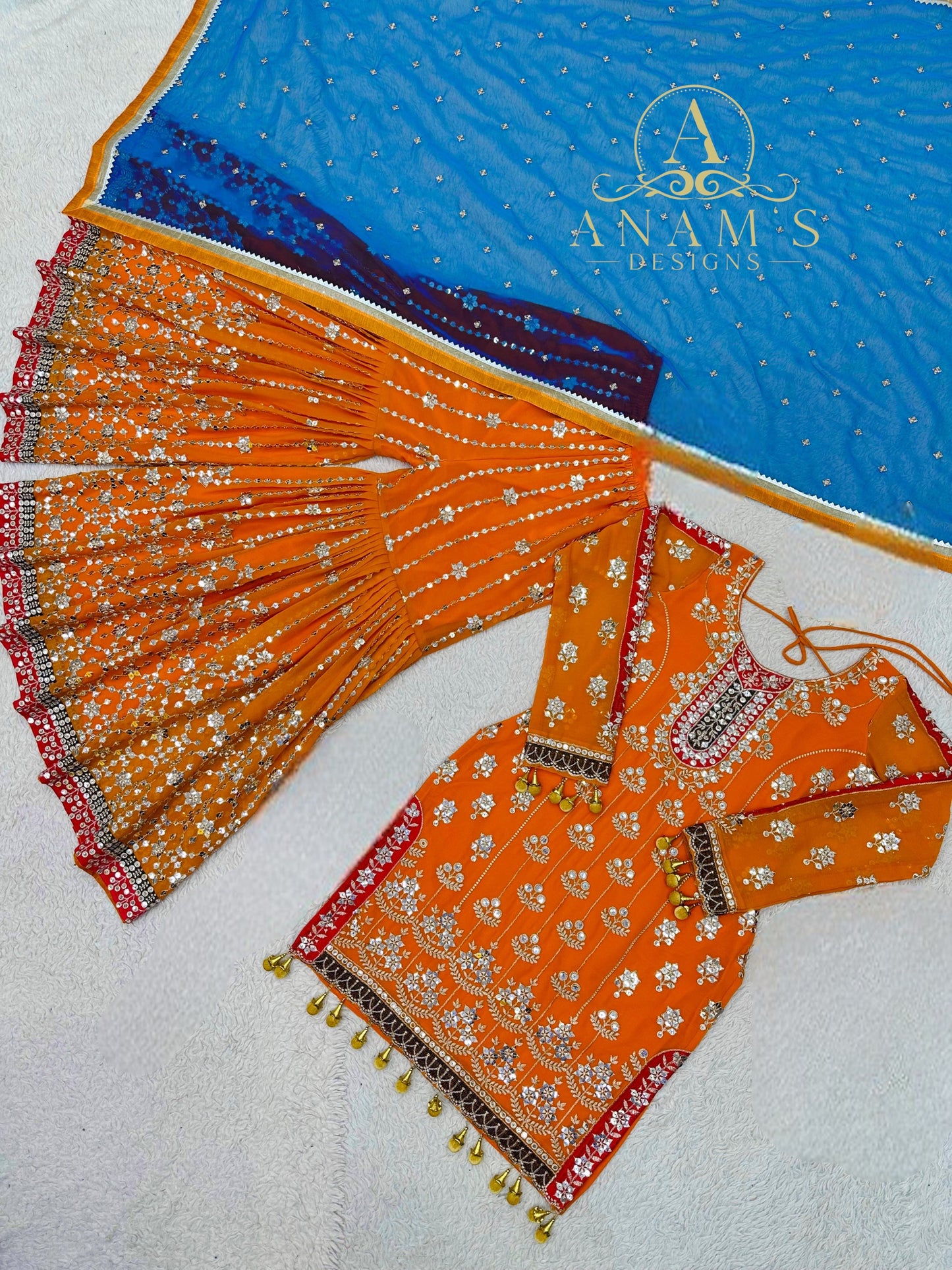 Designer Pakistani Sharara Suit (40/42)