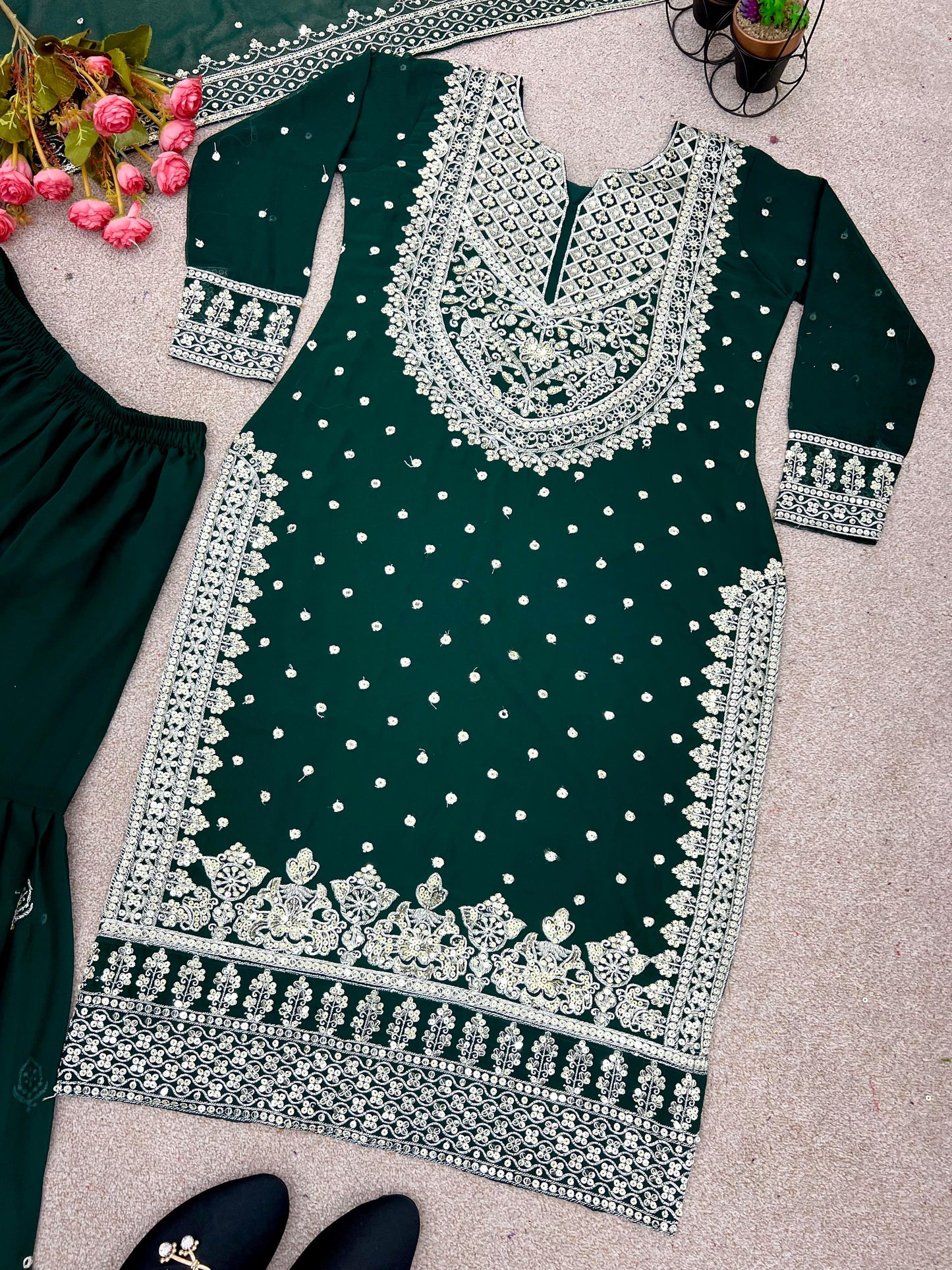 Heavy Embroidered Pakistani Suit