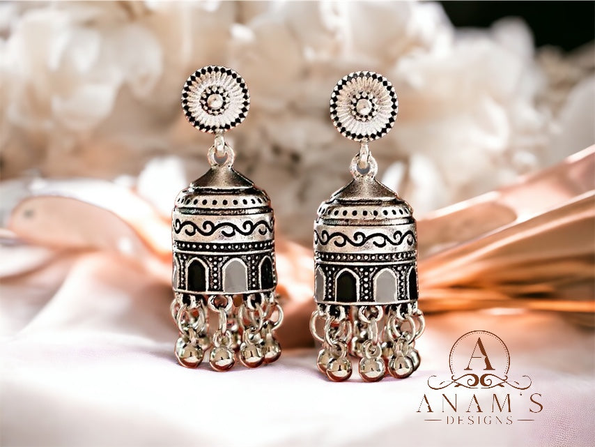 Stylish Small Meena Jhumkis