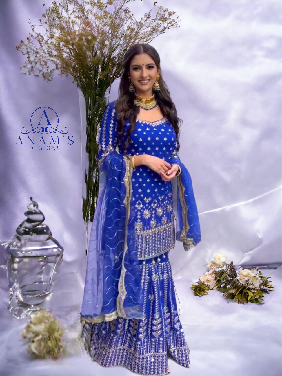 Stylish  Partywear Sharara Suit