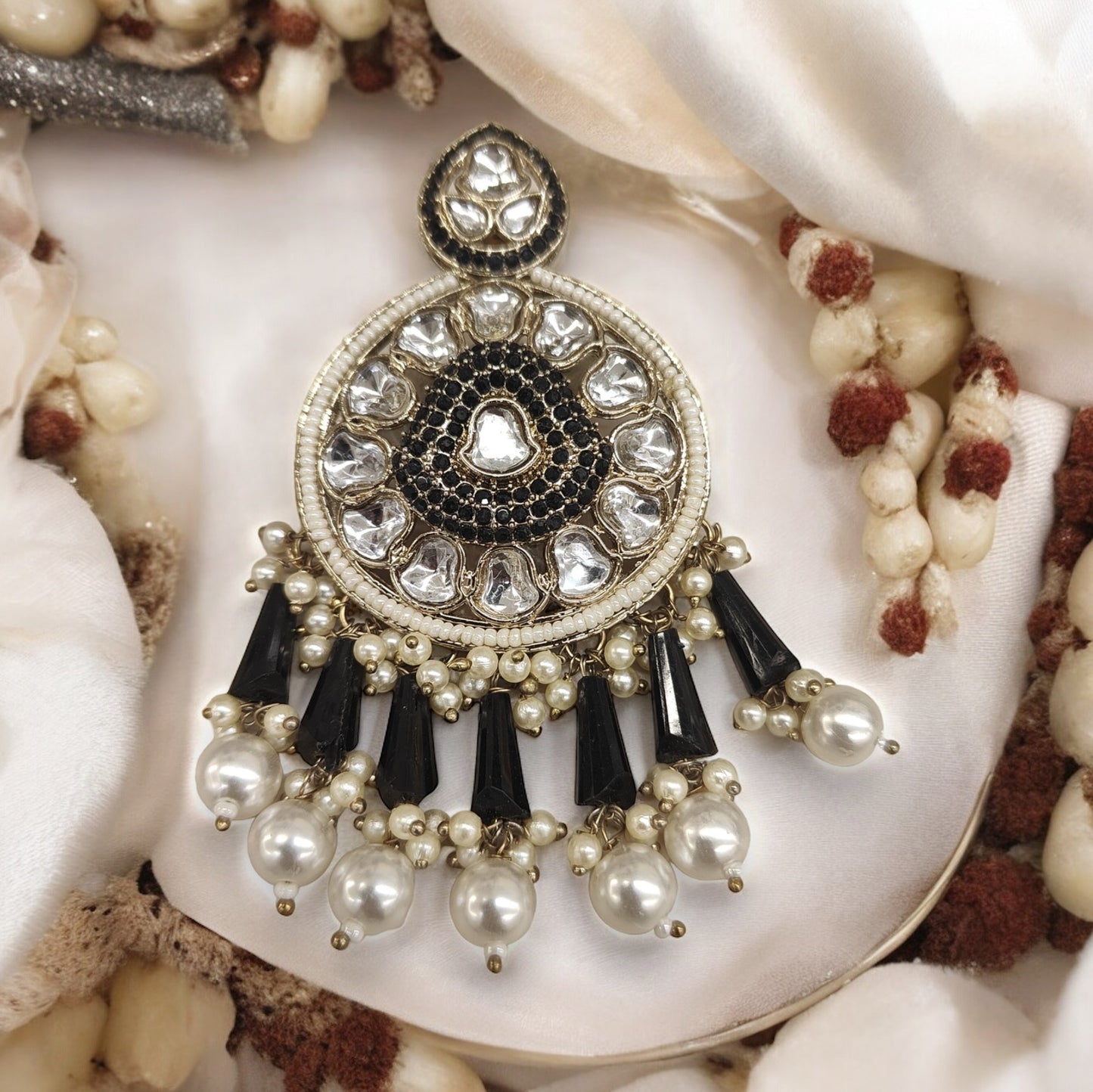 Extremely Lightweight Earring (Kundan Polki)