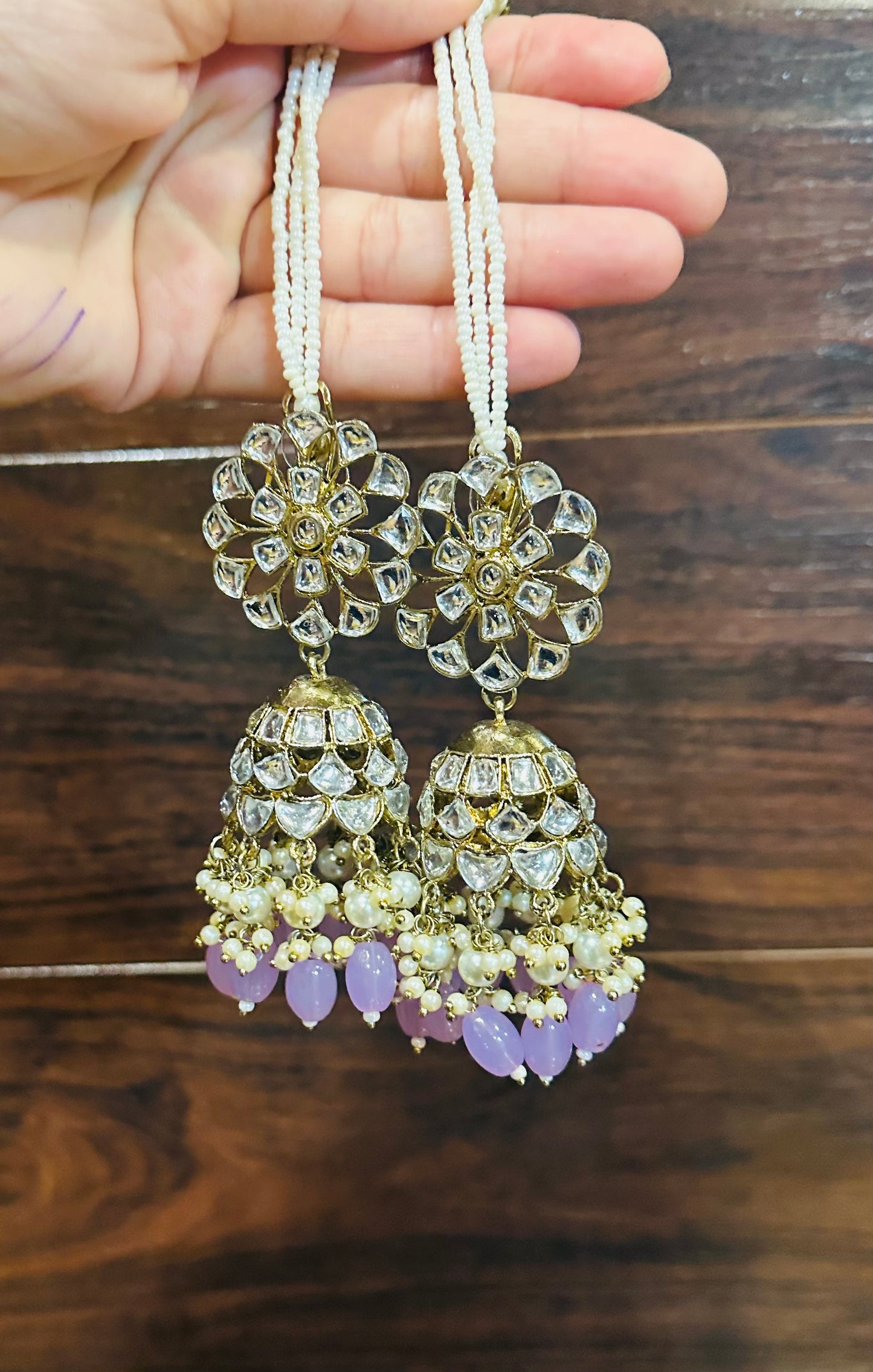 Stylish Kundan Sahara Jhumkis