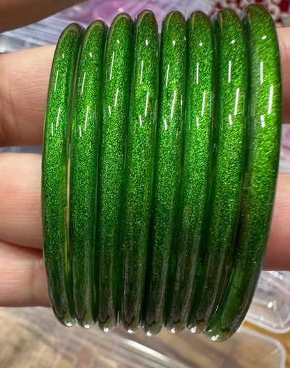 Luminous Fiber-Optic Jelly Glass Bangles