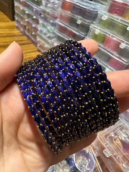 Handcrafted Heart Textured Glass Bangles