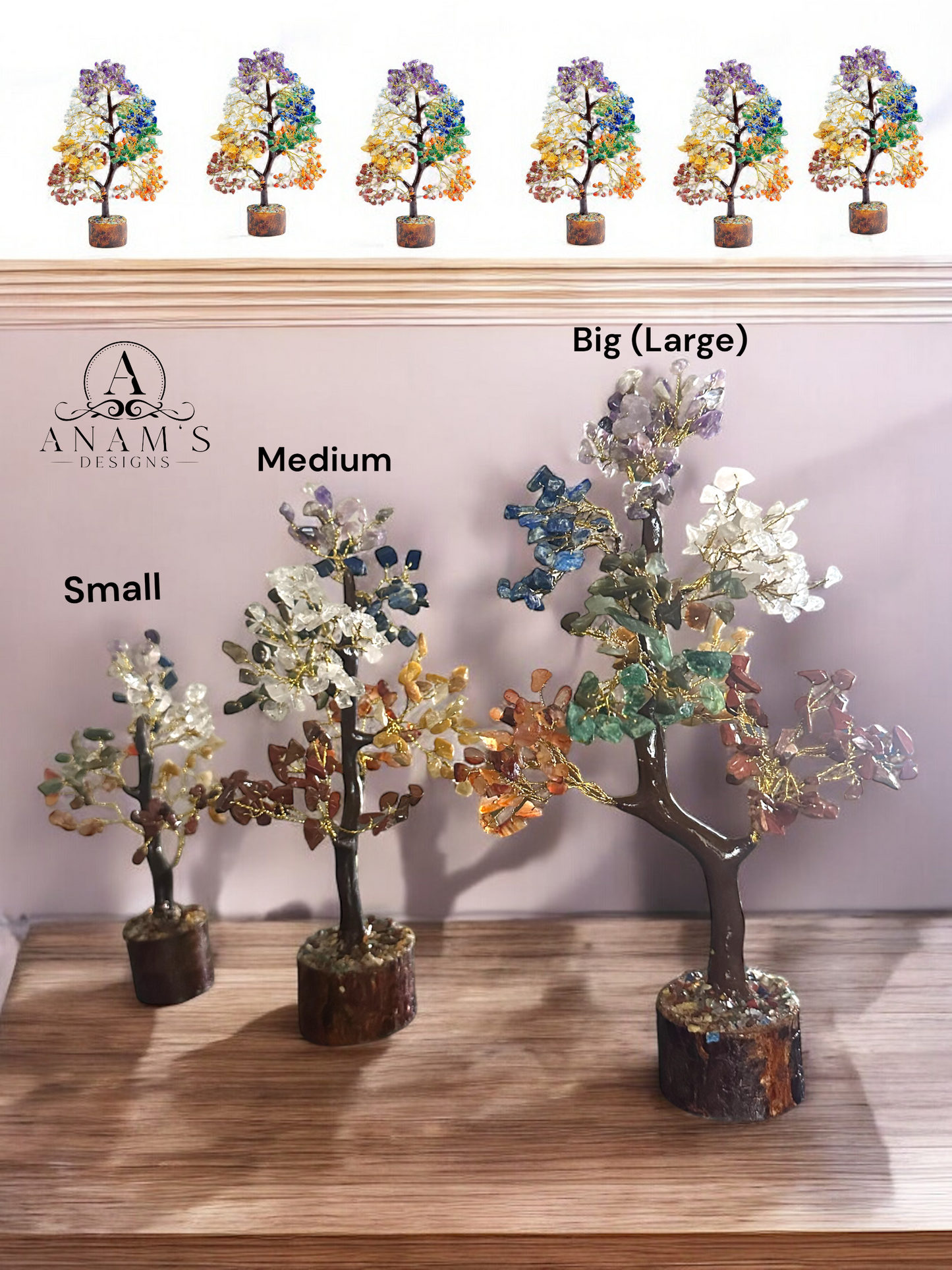 Handmade Money Tree Made With Real Semi-Precious Stones