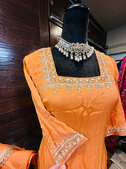 Stylish Suit With Pants & Dupatta Size 40 (With Margin 44)