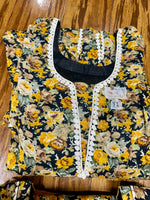 Beautiful Custom Designed Printed Allover Salwar Suit Yellow (Y)1-8