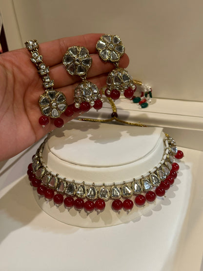 Kundan Mirror Choker Set
