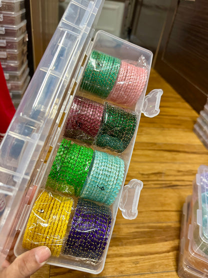 Extreme Quality Handcrafted Heart Shaped Glass Bangles (96 Bangles)