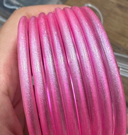 Luminous Fiber-Optic Jelly Glass Bangles