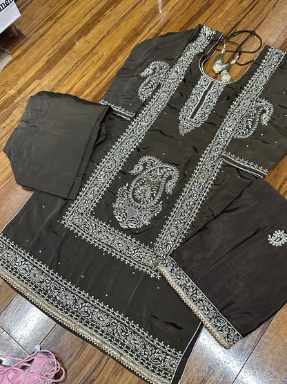 Beautiful Pure Crape Suit