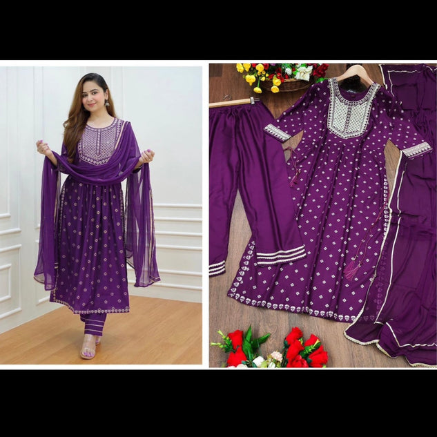 3pcs Quality Rayon Kurti Set