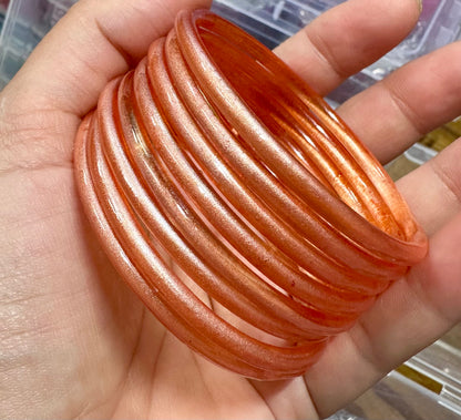 Luminous Fiber-Optic Jelly Glass Bangles