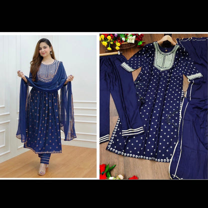 3pcs Quality Rayon Kurti Set