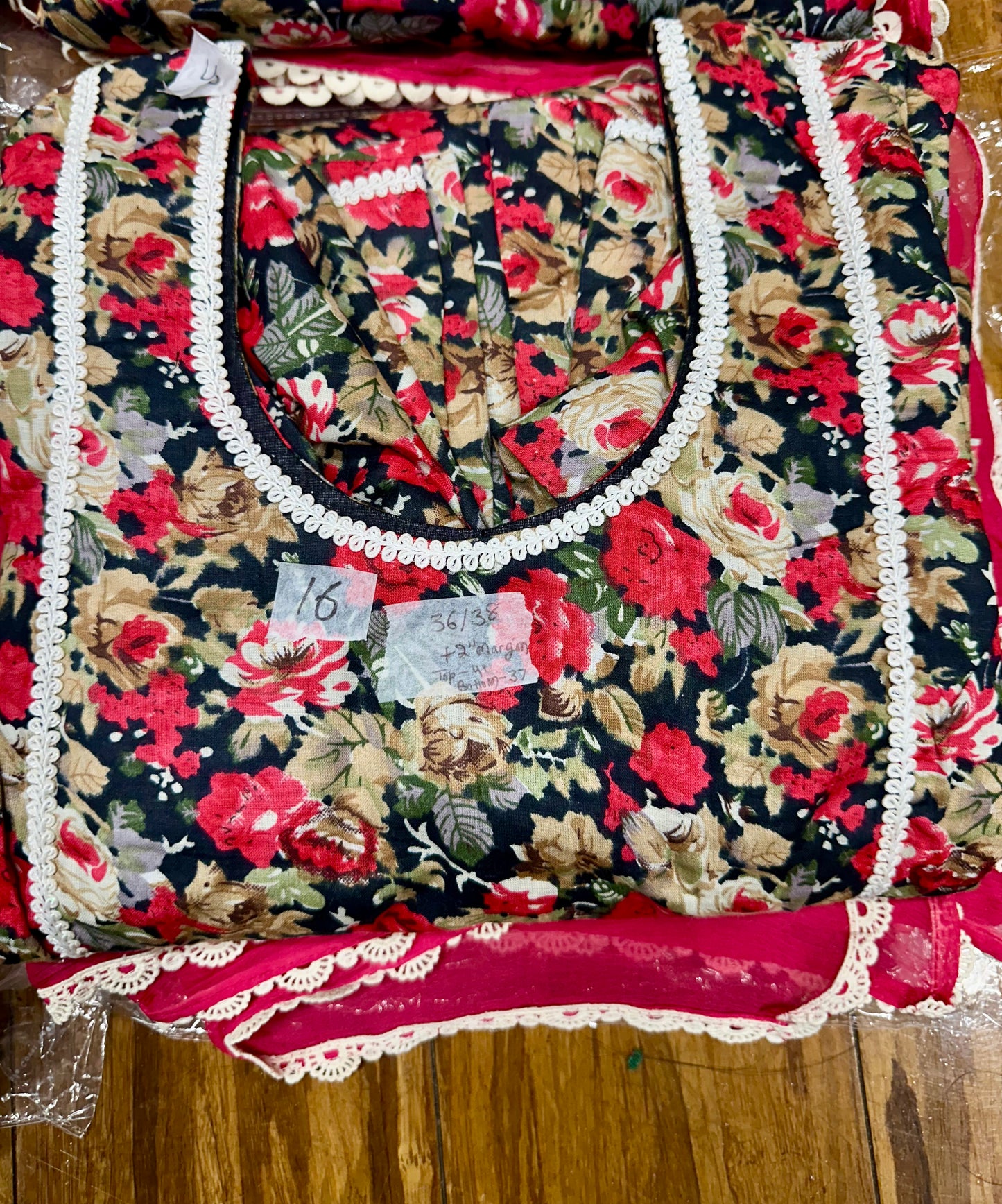 Allover Boutique Cambric Cotton Salwar Suit (36/38 Ready)D16