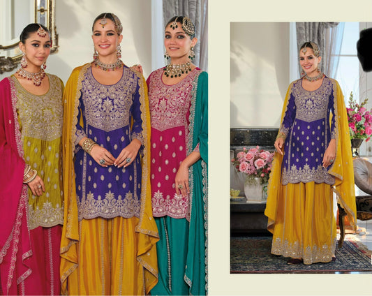 Stylish Pakistani Style Sharara SuitReady-To-Wear 42/44