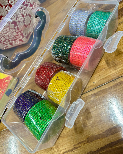 Extreme Quality Handcrafted Heart Shaped Glass Bangles (96 Bangles)