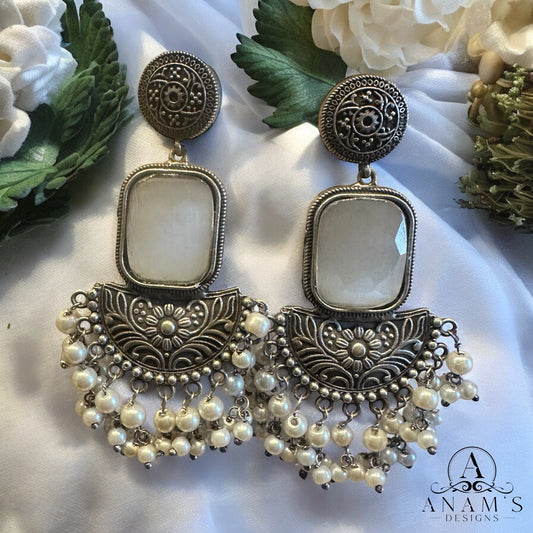 Oxidized Antique Style Afghani Earrings