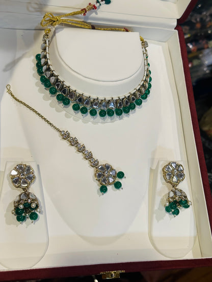 Kundan Mirror Choker Set
