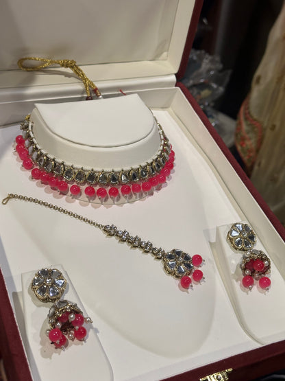 Kundan Mirror Choker Set