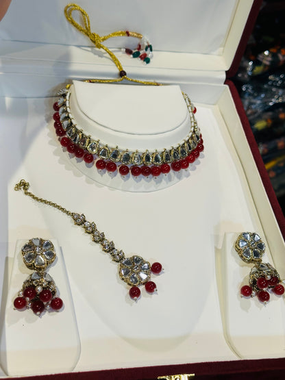 Kundan Mirror Choker Set