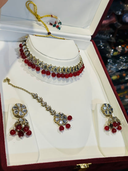 Kundan Mirror Choker Set
