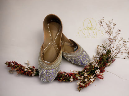 Beautiful Tilla Work Punjabi Jutti With Double Padded Comfort