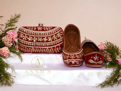 Beautiful Clutch & Punjabi Jutti Combo