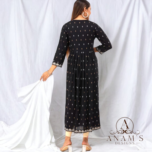 Designer High Cut Straight Kurta image 3