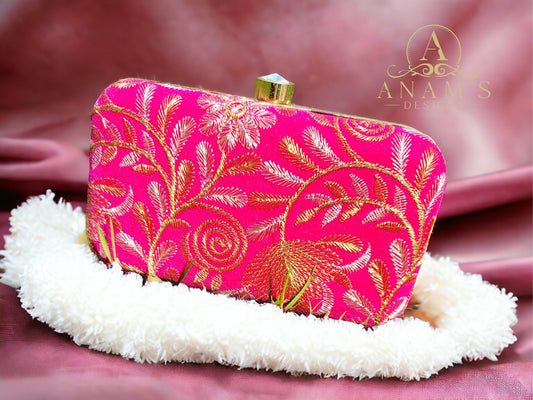 Embroidered Velvet Clutch image 3
