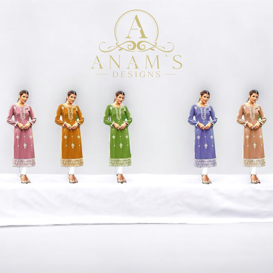 Pure Reyon Viscose with Lakhnawi (Kurta Pants Set) image 3