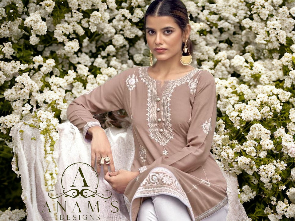 Pure Reyon Viscose with Lakhnawi (Kurta Pants Set)