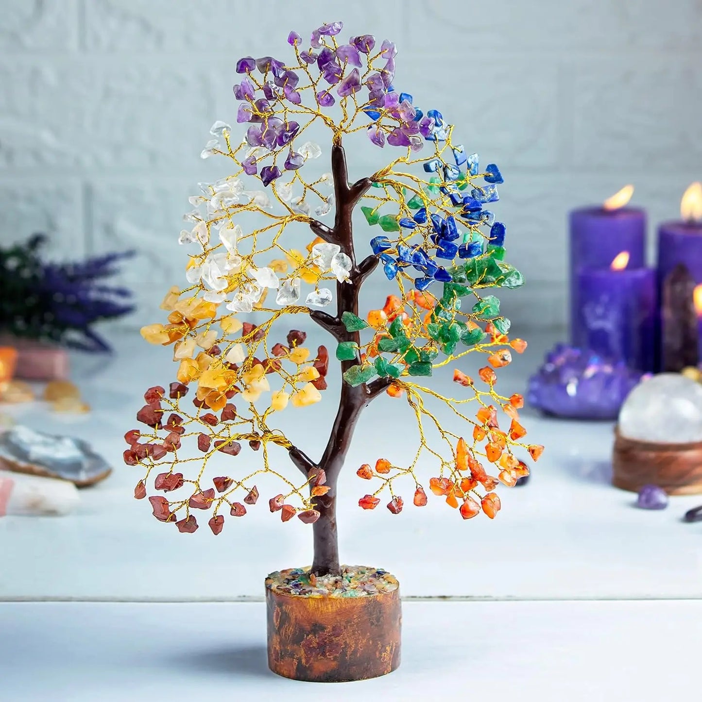 Handmade Money Tree Made With Real Semi-Precious Stones