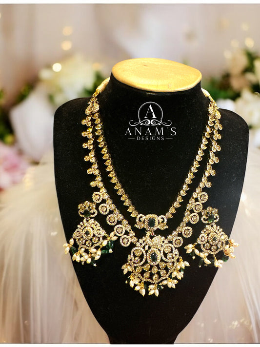 2-in-1 Choker/Necklace Set (Emerald) image 3