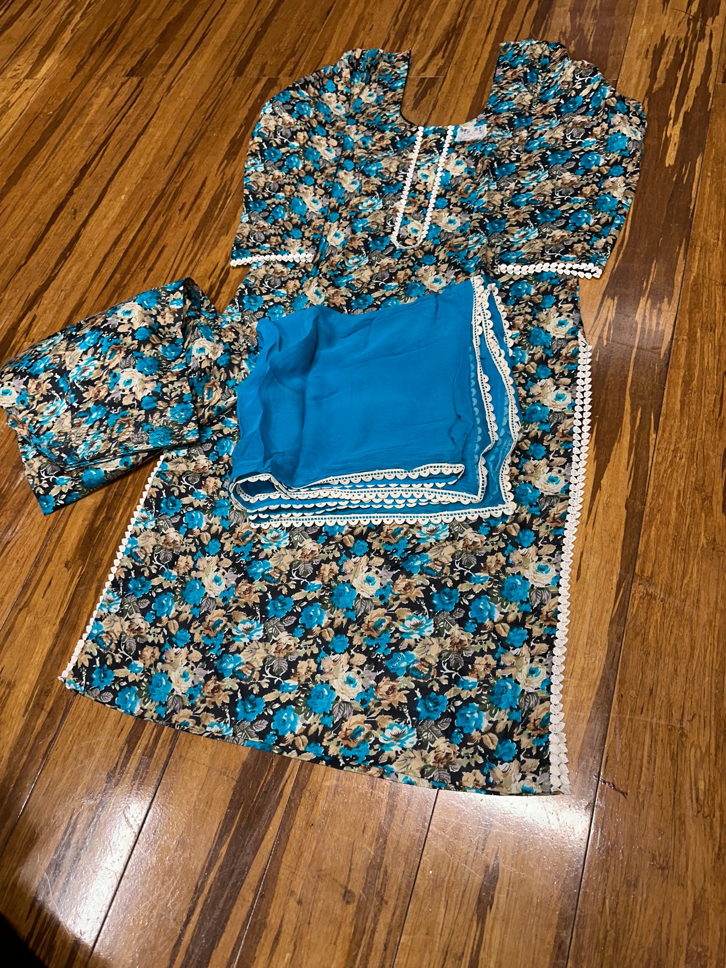 Printed Boutique Designed Allover Salwar Suit Blue (B1-B8)
