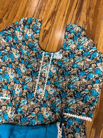 Printed Boutique Designed Allover Salwar Suit Blue (B1-B8)