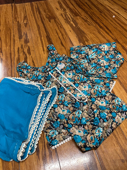 Printed Boutique Designed Allover Salwar Suit Blue (B1-B8)