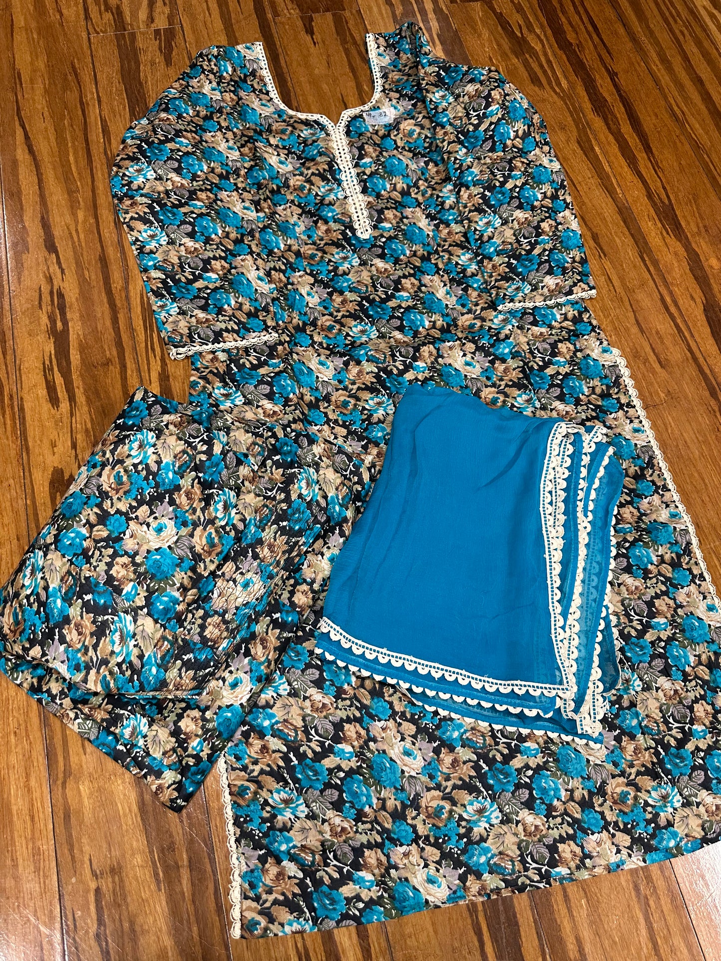 Printed Boutique Designed Allover Salwar Suit Blue (B1-B8)