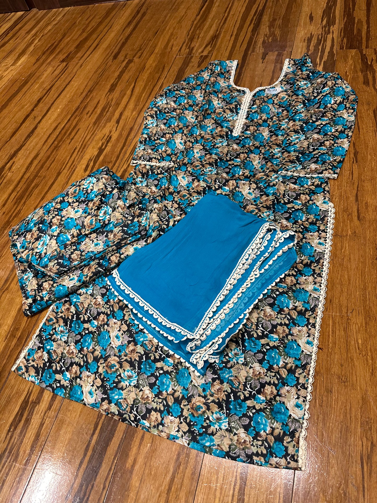 Printed Boutique Designed Allover Salwar Suit Blue (B1-B8)