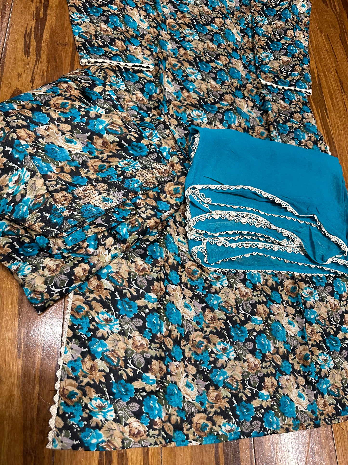 Printed Boutique Designed Allover Salwar Suit Blue (B1-B8)