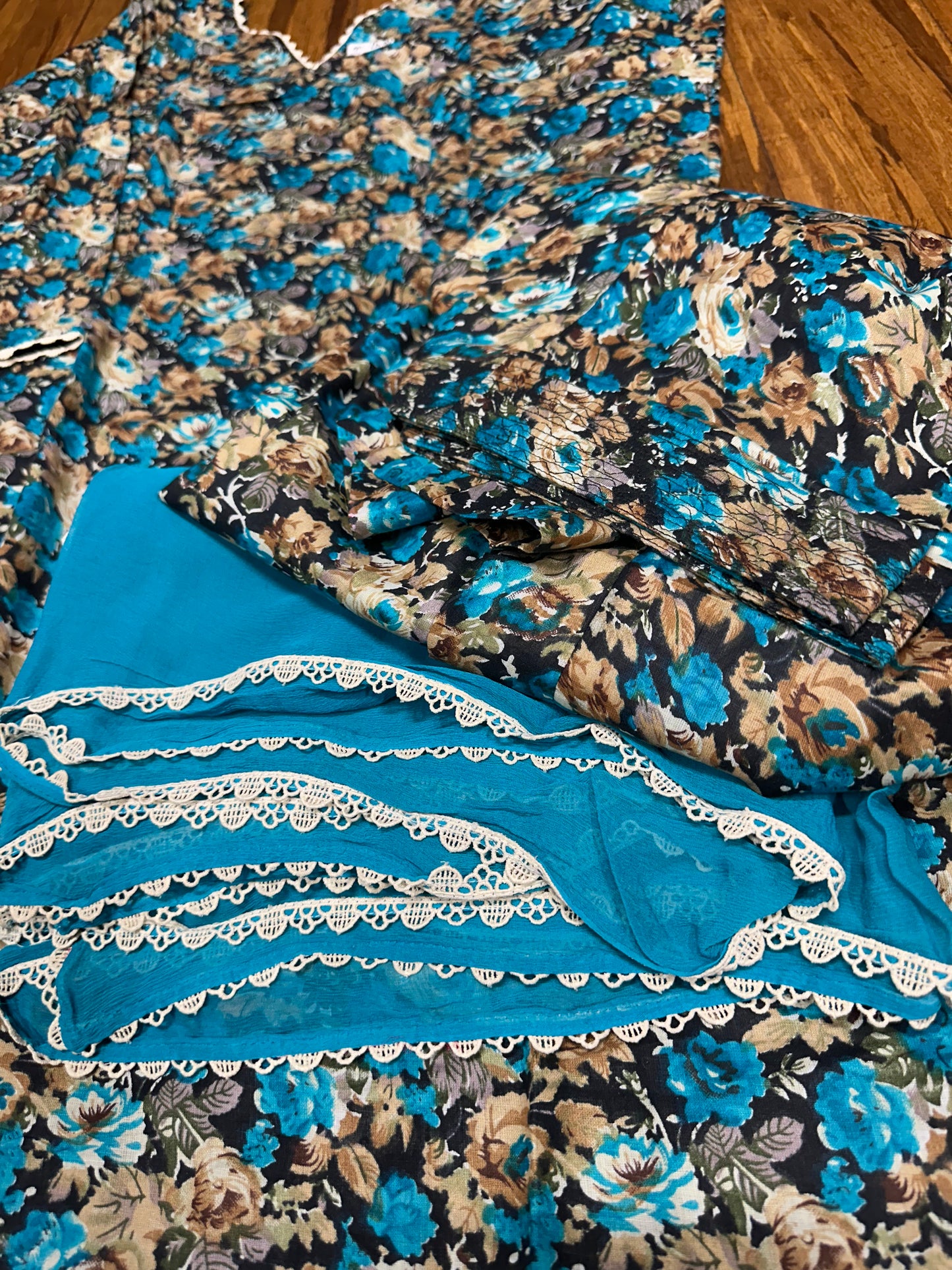 Printed Boutique Designed Allover Salwar Suit Blue (B1-B8)