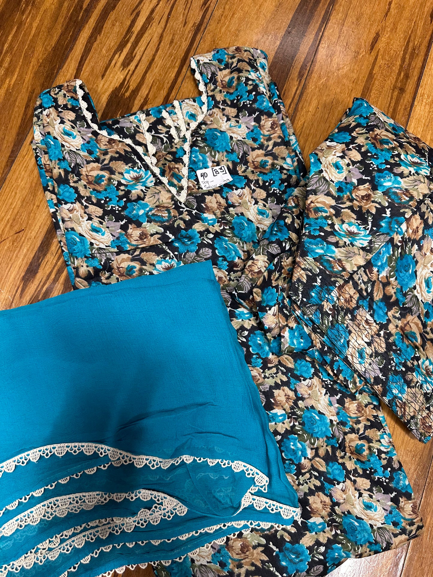 Printed Boutique Designed Allover Salwar Suit Blue (B1-B8)
