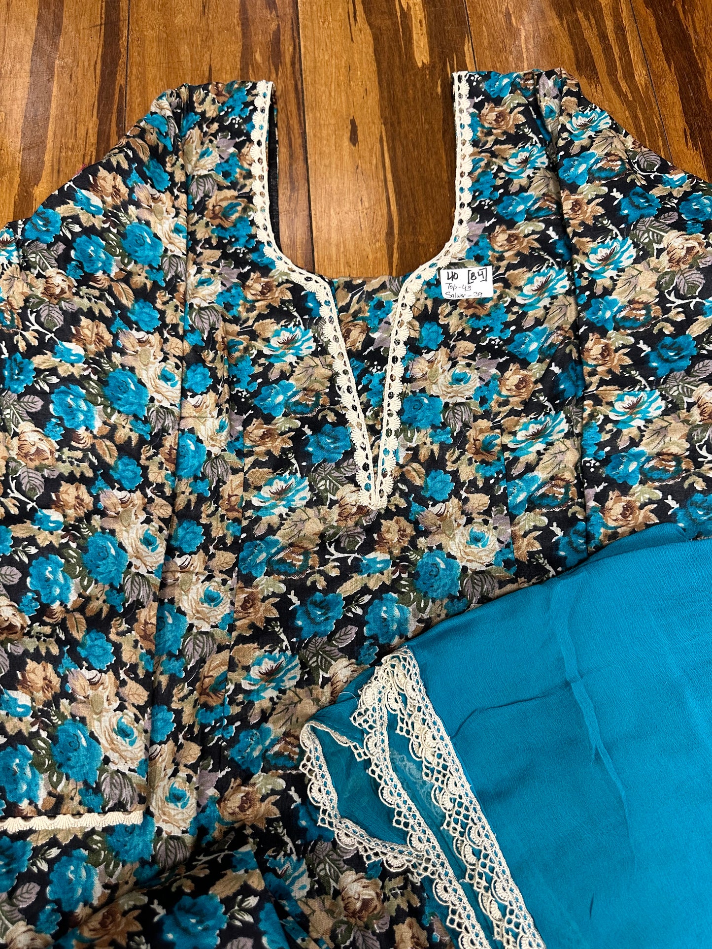 Printed Boutique Designed Allover Salwar Suit Blue (B1-B8)