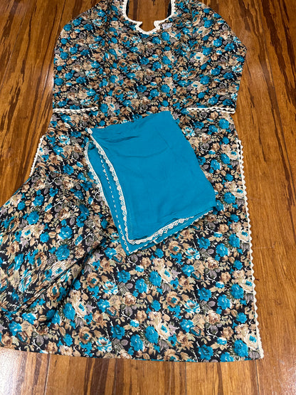 Printed Boutique Designed Allover Salwar Suit Blue (B1-B8)