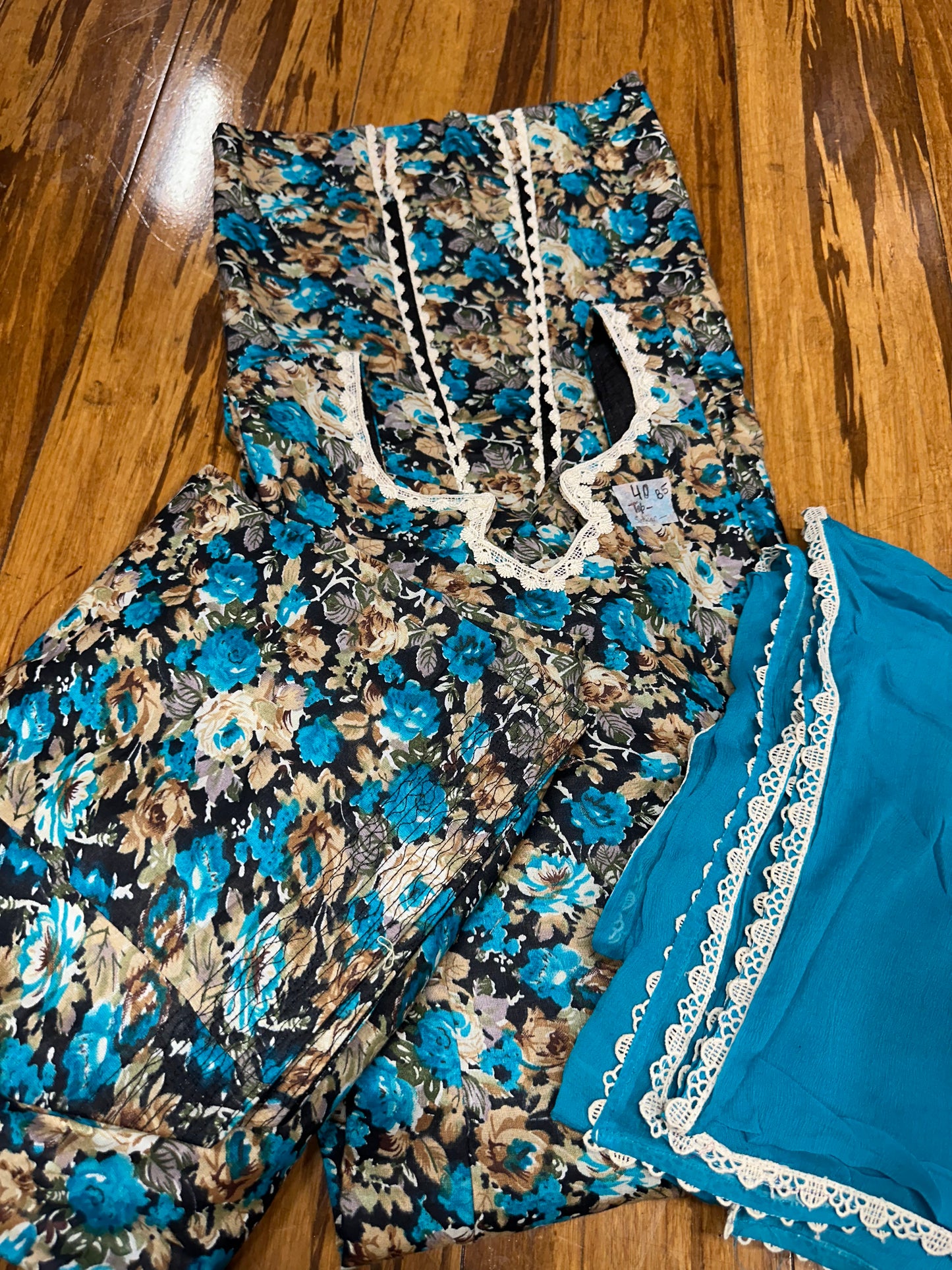 Printed Boutique Designed Allover Salwar Suit Blue (B1-B8)