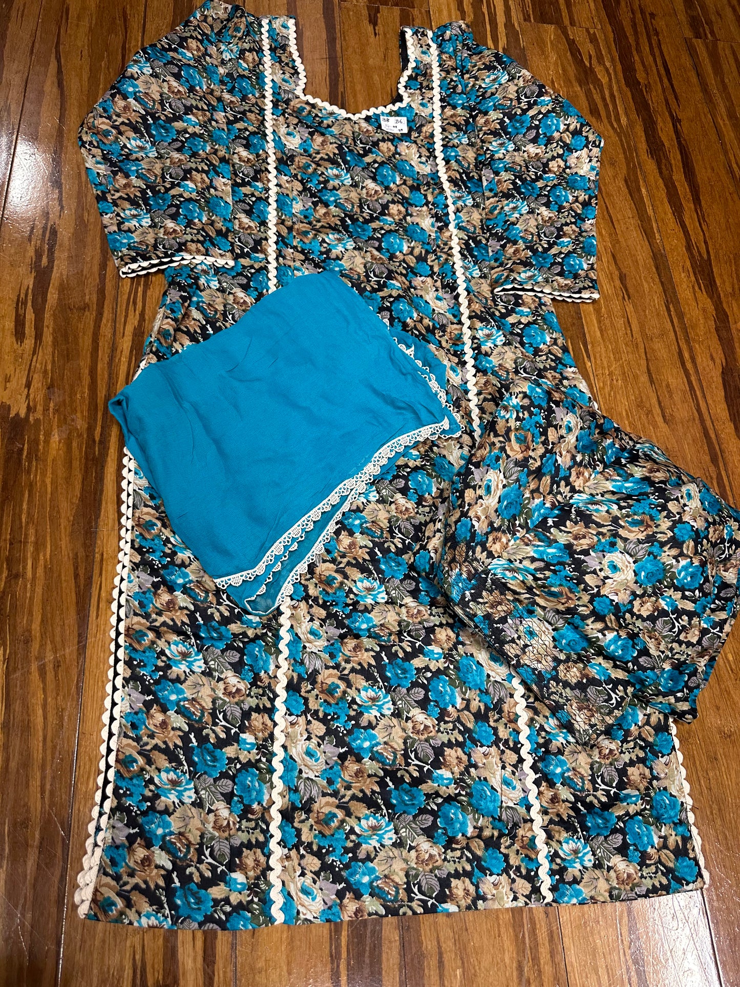 Printed Boutique Designed Allover Salwar Suit Blue (B1-B8)