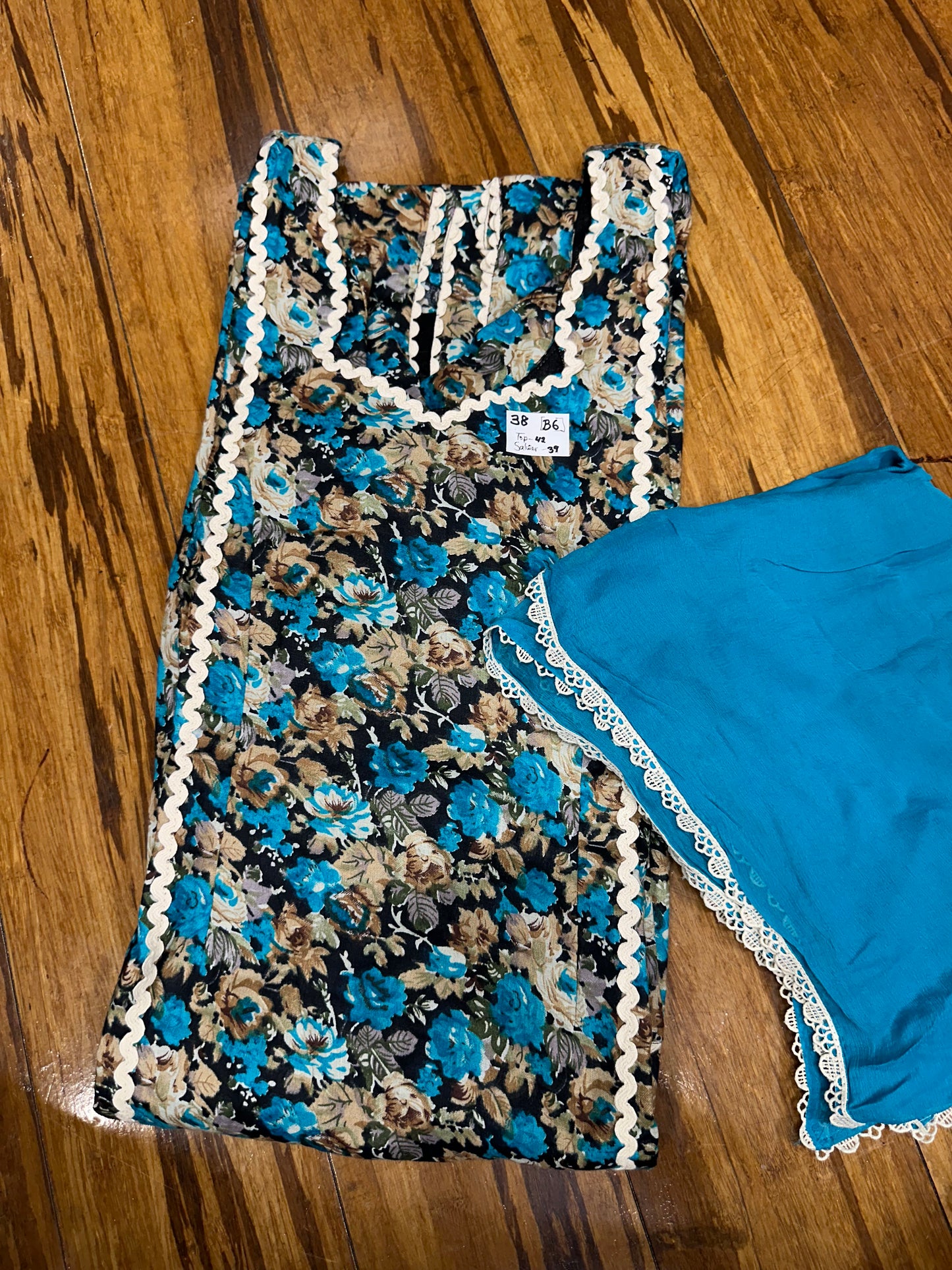 Printed Boutique Designed Allover Salwar Suit Blue (B1-B8)