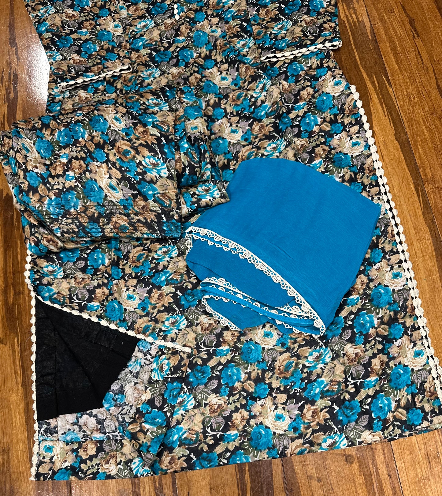Printed Boutique Designed Allover Salwar Suit Blue (B1-B8)
