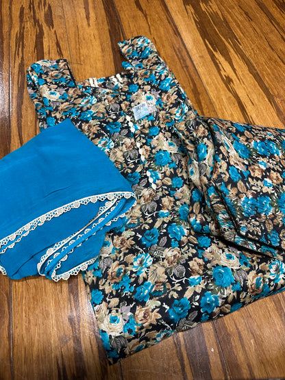 Printed Boutique Designed Allover Salwar Suit Blue (B1-B8)
