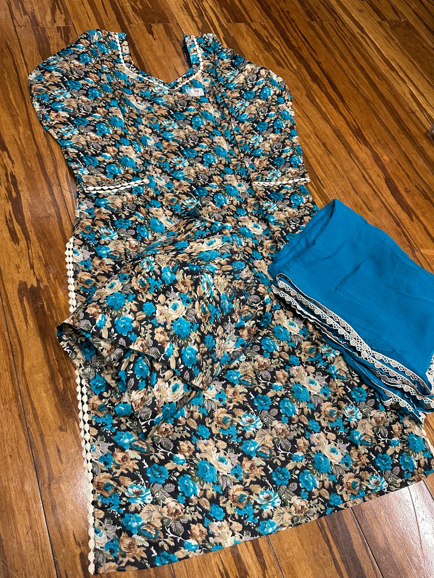 Printed Boutique Designed Allover Salwar Suit Blue (B1-B8)
